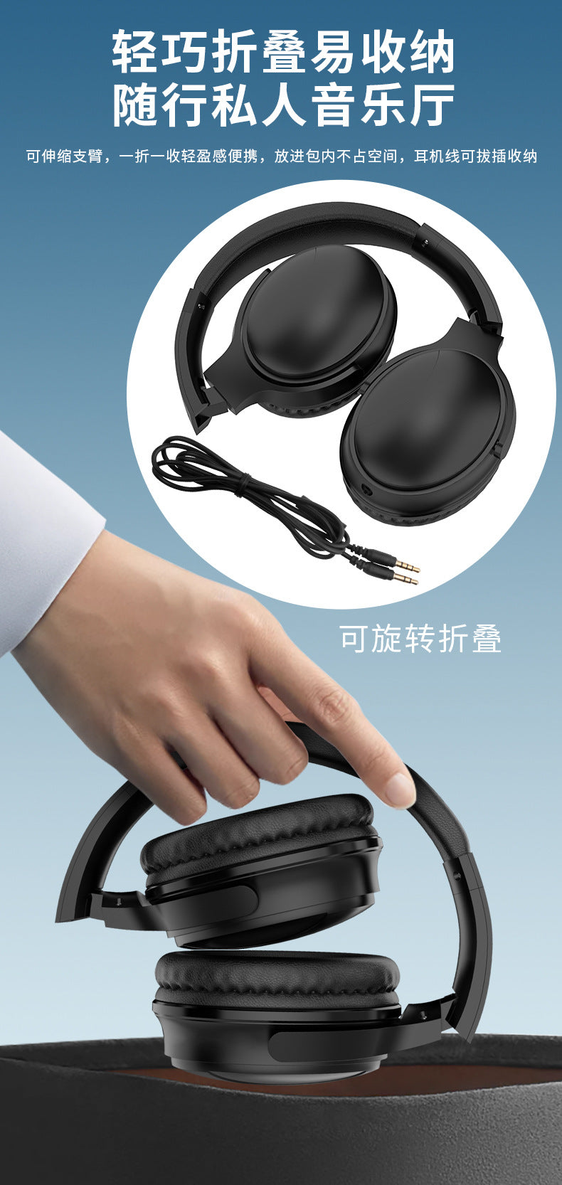 The new head-mounted wired headphones with microphone game headphones can talk traffic can have clear stereo sound quality