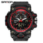 Sanda Hot-Selling Watch Korean Version Student Party Multi-Functional Waterproof Alarm Clock Electronic Watch Cool Dual Display Luminous Sports Watch