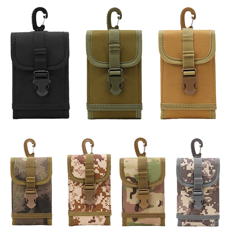 Double-Layer Mobile Phone Waist Bag, Outdoor Mobile Phone and Card Storage Bag, Belt-Worn Mobile Phone Bag Suitable for 6.5inch Edc Bag