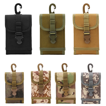 Double-Layer Mobile Phone Waist Bag, Outdoor Mobile Phone and Card Storage Bag, Belt-Worn Mobile Phone Bag Suitable for 6.5inch Edc Bag