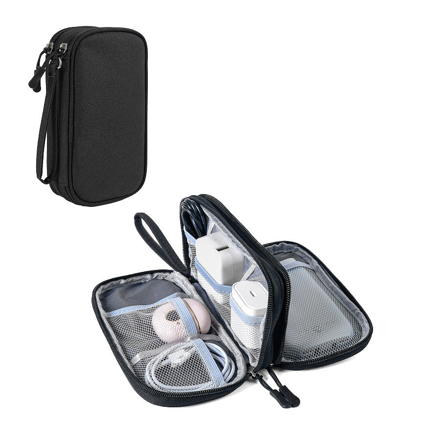 in stock Data Cable Bag Storage Bag Earphone Bag Charger Mobile Phone Bag Clutch Bag U Disk Multifunctional Storage Bag