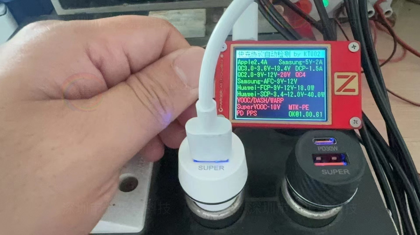 Car Charger Fast Charging 60W High Power Usb+Type C Suitable for Huawei Super Fast Charging Car Charger Pd30W
