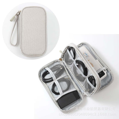Portable Power Bank Data Cable Storage Bag Mobile Power Supply Cloth Bag Hard Drive Mobile Phone Box Multi-Functional Protective Case