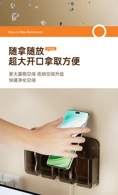 Air Conditioning TV Remote Control Storage Box Wall Hanging Rack Storage Rack Box Wall Hanging Rack Desktop