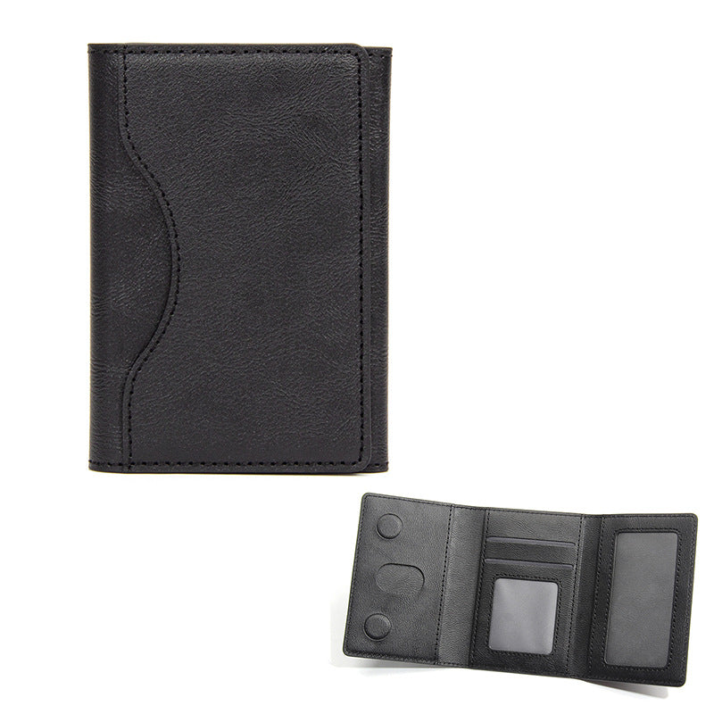 Suitable for Apple 15 iPhone16promaxMagSafe Magnetic Card Bag Multi-Card Three-Folding Mobile Phone Card Case