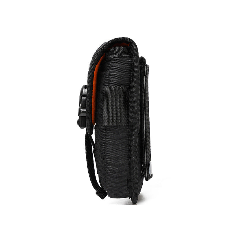 Double-Layer Mobile Phone Waist Bag, Outdoor Mobile Phone and Card Storage Bag, Belt-Worn Mobile Phone Bag Suitable for 6.5inch Edc Bag