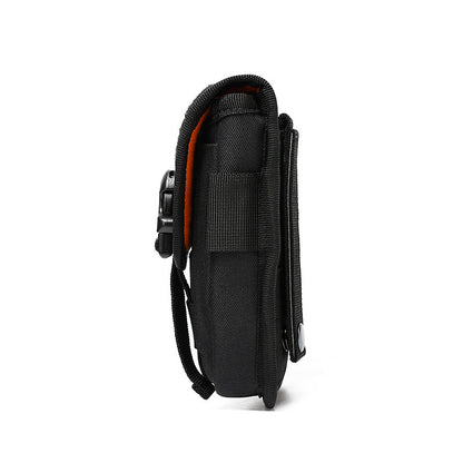 Double-Layer Mobile Phone Waist Bag, Outdoor Mobile Phone and Card Storage Bag, Belt-Worn Mobile Phone Bag Suitable for 6.5inch Edc Bag