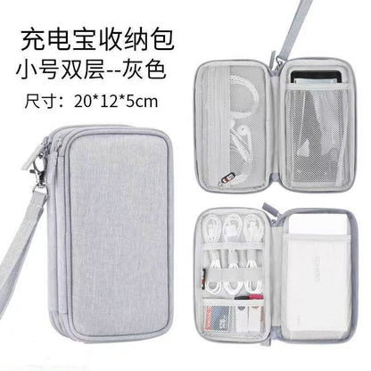 Mp3 Power Bank Protective Phone Charger Data Cable Bag Storage Pouch Travel Storage Zipper