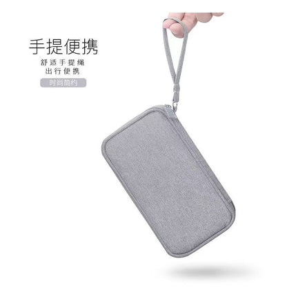 Mp3 Power Bank Protective Phone Charger Data Cable Bag Storage Pouch Travel Storage Zipper