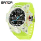 Sanda Hot-Selling Watch Korean Version Student Party Multi-Functional Waterproof Alarm Clock Electronic Watch Cool Dual Display Luminous Sports Watch