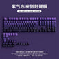 Polar Daylight Side Engraved Transparent Keycap PBT Micro Sand Surface 133 Key Dip Dye Six Color Gradient Personality Adaptable Mechanical Keyboard