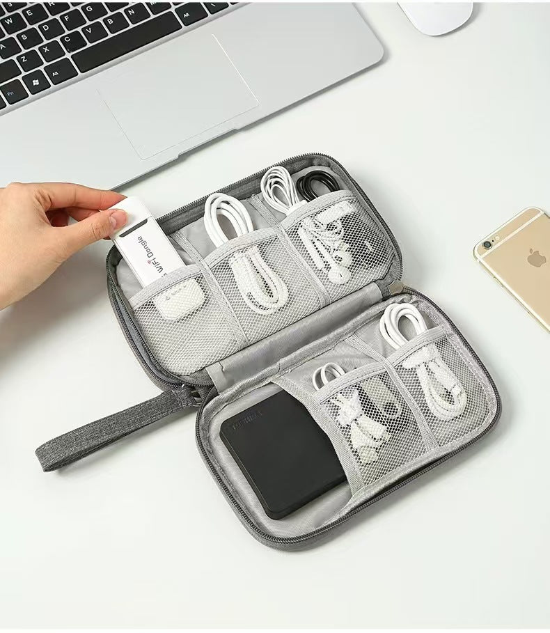 New multi-function data cable charger storage bag flat digital bag finishing bag headset storage bag wholesale