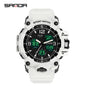 Sanda Hot-Selling Watch Korean Version Student Party Multi-Functional Waterproof Alarm Clock Electronic Watch Cool Dual Display Luminous Sports Watch