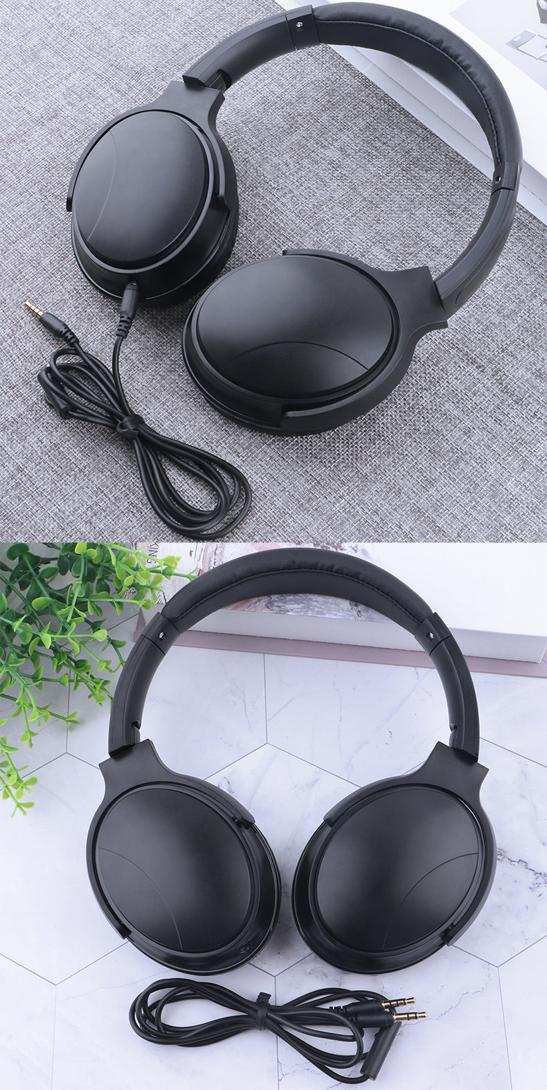 The new head-mounted wired headphones with microphone game headphones can talk traffic can have clear stereo sound quality
