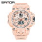 Sanda Hot-Selling Watch Korean Version Student Party Multi-Functional Waterproof Alarm Clock Electronic Watch Cool Dual Display Luminous Sports Watch