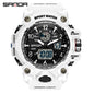 Sanda Hot-Selling Watch Korean Version Student Party Multi-Functional Waterproof Alarm Clock Electronic Watch Cool Dual Display Luminous Sports Watch