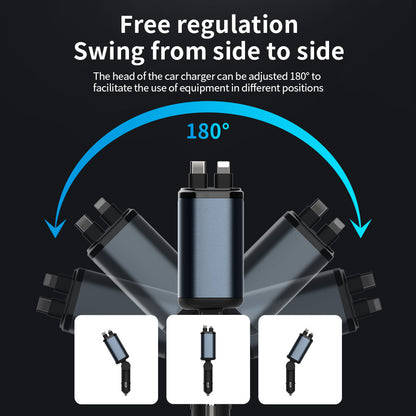 Cross-border X1 car-mounted charging mobile phone electrical appliances support 66W super fast charging PD30 telescopic breathing light atmosphere light C new