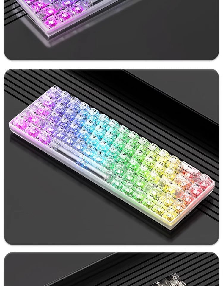 Transparent Keycap High Transmittance Mechanical Keyboard Universal 61/68/87/98/104/132 Key Pc Complete Set Cbsa