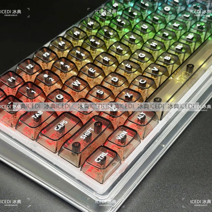 Transparent Keycap High Transmittance Mechanical Keyboard Universal 61/68/87/98/104/132 Key Pc Complete Set Cbsa