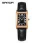 Sanda Live Hot Couple Watch Vintage Square Quartz Watch Waterproof Roman Scale Men's and Women's Watches