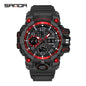 Sanda Hot-Selling Watch Korean Version Student Party Multi-Functional Waterproof Alarm Clock Electronic Watch Cool Dual Display Luminous Sports Watch