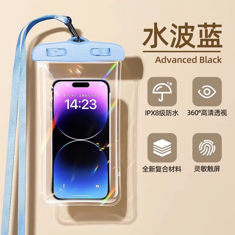 Mobile Phone Waterproof Bag Touchscreen Swimming Self-sealing Sealing Bag Seaside Diving Shooting Drifting Transparent Waterproof Mobile Phone Case