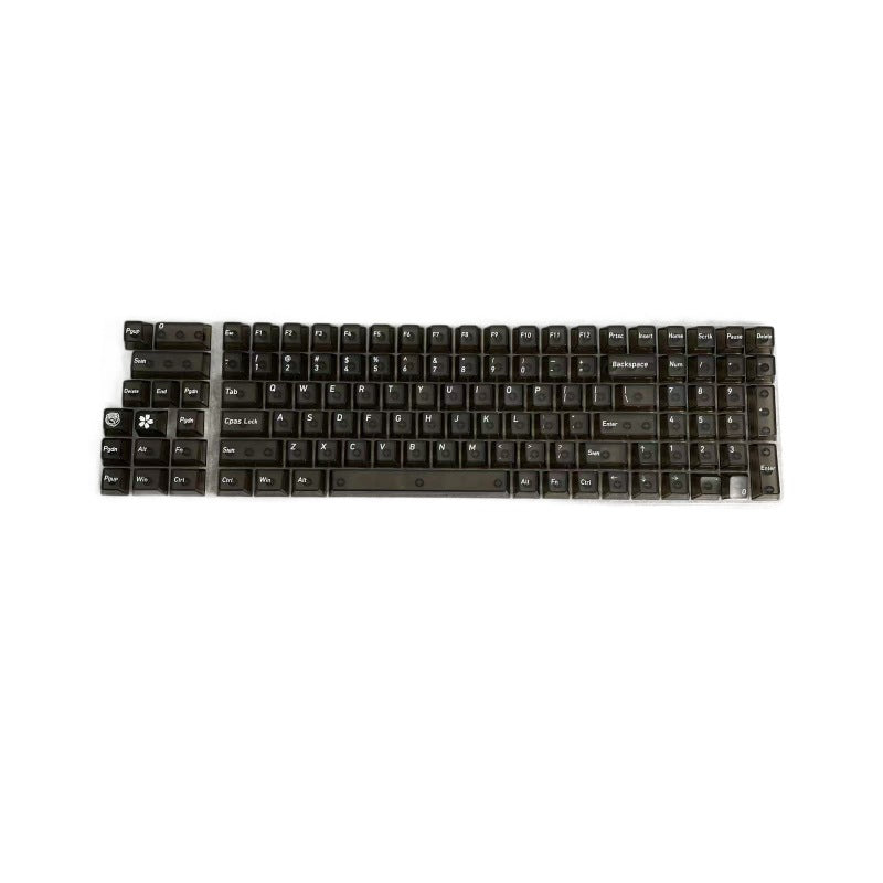 Wholesale 115-Key Four-Sided Transparent Keycaps, Customized Original Height Mda High Aesthetic Cross-Axis Translucent Keycaps