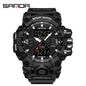 Sanda Hot-Selling Watch Korean Version Student Party Multi-Functional Waterproof Alarm Clock Electronic Watch Cool Dual Display Luminous Sports Watch