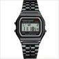 Popular LED electronic watch Harajuku style fashion watch multi-functional student watch foreign trade WR F91W steel belt