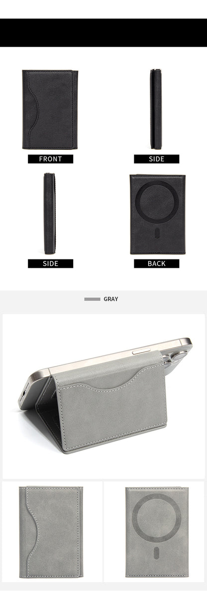 Suitable for Apple 15 iPhone16promaxMagSafe Magnetic Card Bag Multi-Card Three-Folding Mobile Phone Card Case