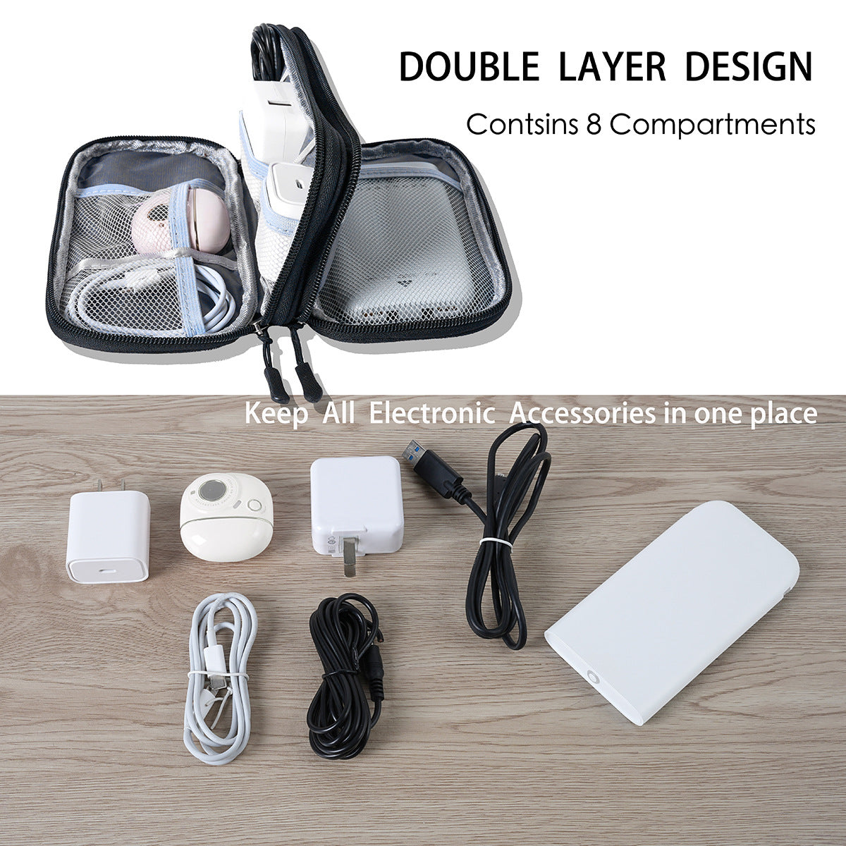 in stock Data Cable Bag Storage Bag Earphone Bag Charger Mobile Phone Bag Clutch Bag U Disk Multifunctional Storage Bag