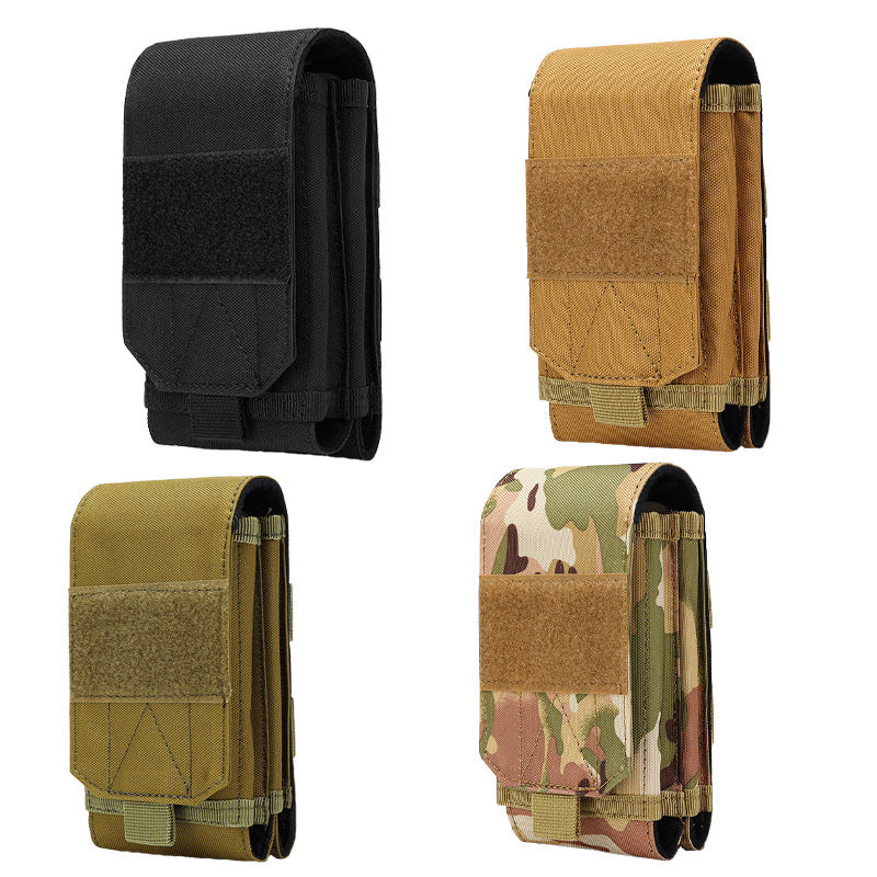 Double-Layer Mobile Phone Waist Bag, Outdoor Mobile Phone and Card Storage Bag, Belt-Worn Mobile Phone Bag Suitable for 6.5inch Edc Bag