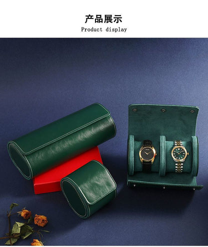 2025 Cross-Border Portable 1-Digit 2-Digit 3-Digit Watch Box Pu Leather Watch Storage Box Packaging Box Wholesale