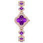 Live Hot Hot Hot Fashion Four-leaf Clover Bracelet Quartz Watch Emerald Women's Watch Women's Watch Factory Wholesale