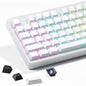 Polar Daylight Side Engraved Transparent Keycap PBT Micro Sand Surface 133 Key Dip Dye Six Color Gradient Personality Adaptable Mechanical Keyboard