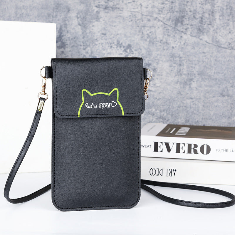 Factory wholesale touch screen mobile phone bag women's simple all-match Korean mobile phone bag large capacity mini fashion small satchel