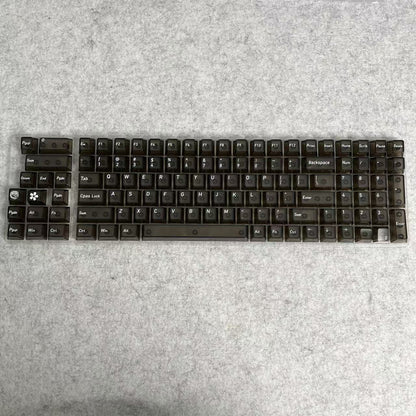 Wholesale 115-Key Four-Sided Transparent Keycaps, Customized Original Height Mda High Aesthetic Cross-Axis Translucent Keycaps