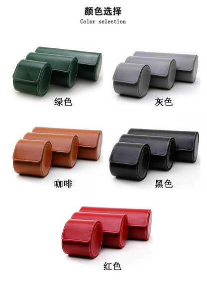 2025 Cross-Border Portable 1-Digit 2-Digit 3-Digit Watch Box Pu Leather Watch Storage Box Packaging Box Wholesale