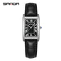 Sanda Live Hot Couple Watch Vintage Square Quartz Watch Waterproof Roman Scale Men's and Women's Watches