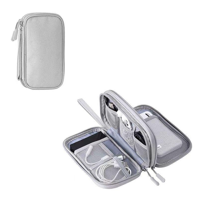 in stock Data Cable Bag Storage Bag Earphone Bag Charger Mobile Phone Bag Clutch Bag U Disk Multifunctional Storage Bag