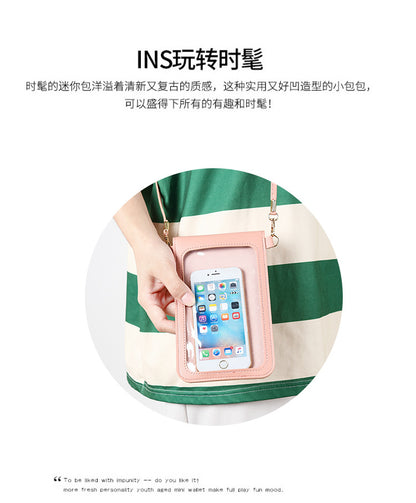 Factory wholesale touch screen mobile phone bag women's simple all-match Korean mobile phone bag large capacity mini fashion small satchel
