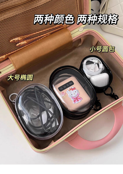Storage Bag Mobile Phone Charger Storage Bag Transparent Data Cable Protection Box Portable Outgoing Headset Charger Protection