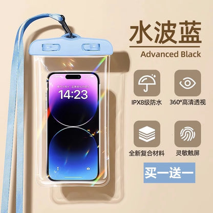 Mobile Phone Waterproof Bag Touchscreen Swimming Self-sealing Sealing Bag Seaside Diving Shooting Drifting Transparent Waterproof Mobile Phone Case