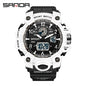 Sanda Hot-Selling Watch Korean Version Student Party Multi-Functional Waterproof Alarm Clock Electronic Watch Cool Dual Display Luminous Sports Watch