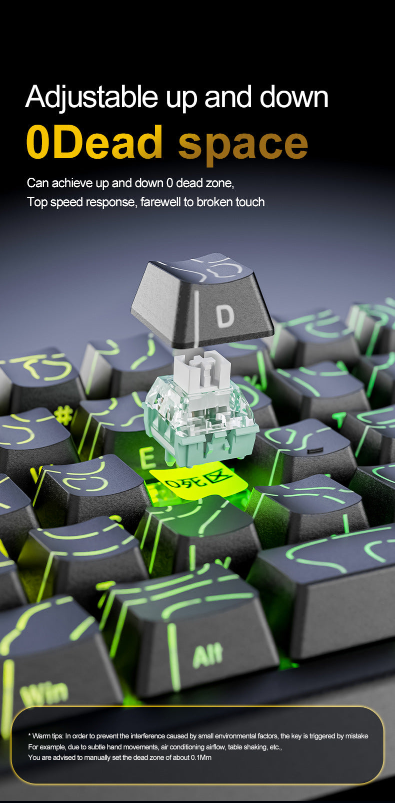 Attack Shark X68HE Magnetic Axis Mechanical Keyboard Contour Side Carved Wired RGB Electric Competition RT Adjustable Key Range Low Delay