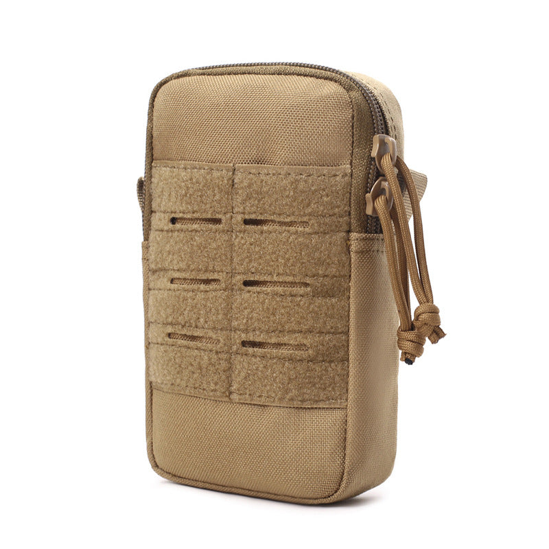 Double-Layer Mobile Phone Waist Bag, Outdoor Mobile Phone and Card Storage Bag, Belt-Worn Mobile Phone Bag Suitable for 6.5inch Edc Bag