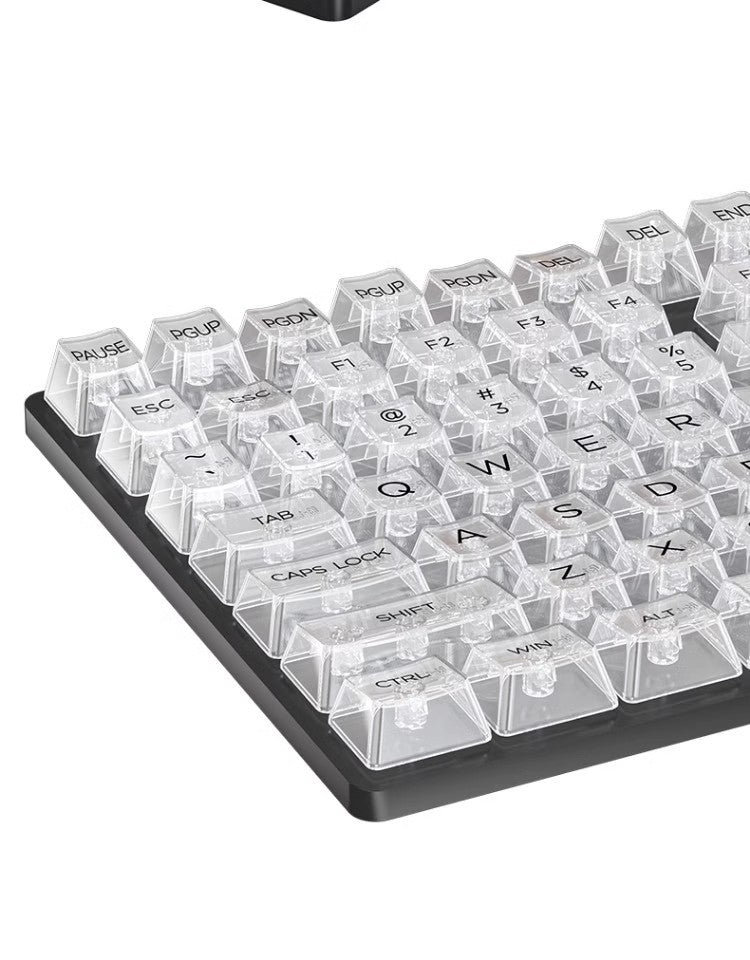 Transparent Key Cap Transparent Ice Crystal Large Complete Mechanical Keyboard Universal 61 Key 87 Key 98 Key 104 Key Crystal Key Cap