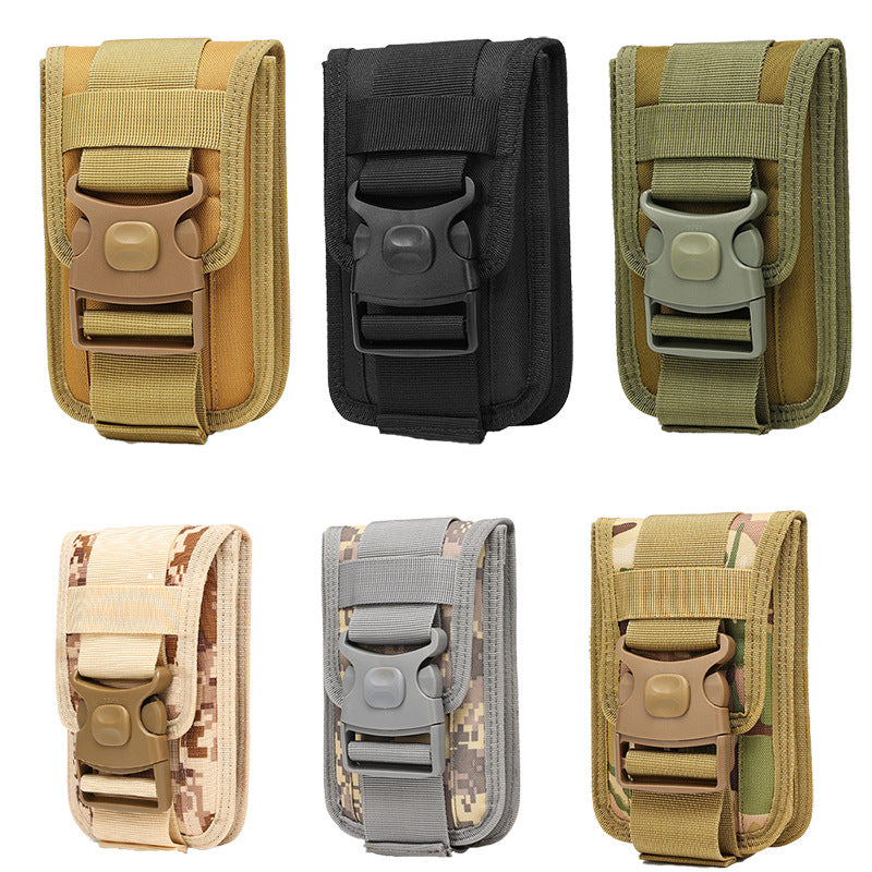 Double-Layer Mobile Phone Waist Bag, Outdoor Mobile Phone and Card Storage Bag, Belt-Worn Mobile Phone Bag Suitable for 6.5inch Edc Bag
