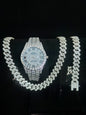 Tiktok Hot-Selling Fashion Casual Men's Watch Full Diamond Watch Men's Factory Price Direct Sale Complete Colors