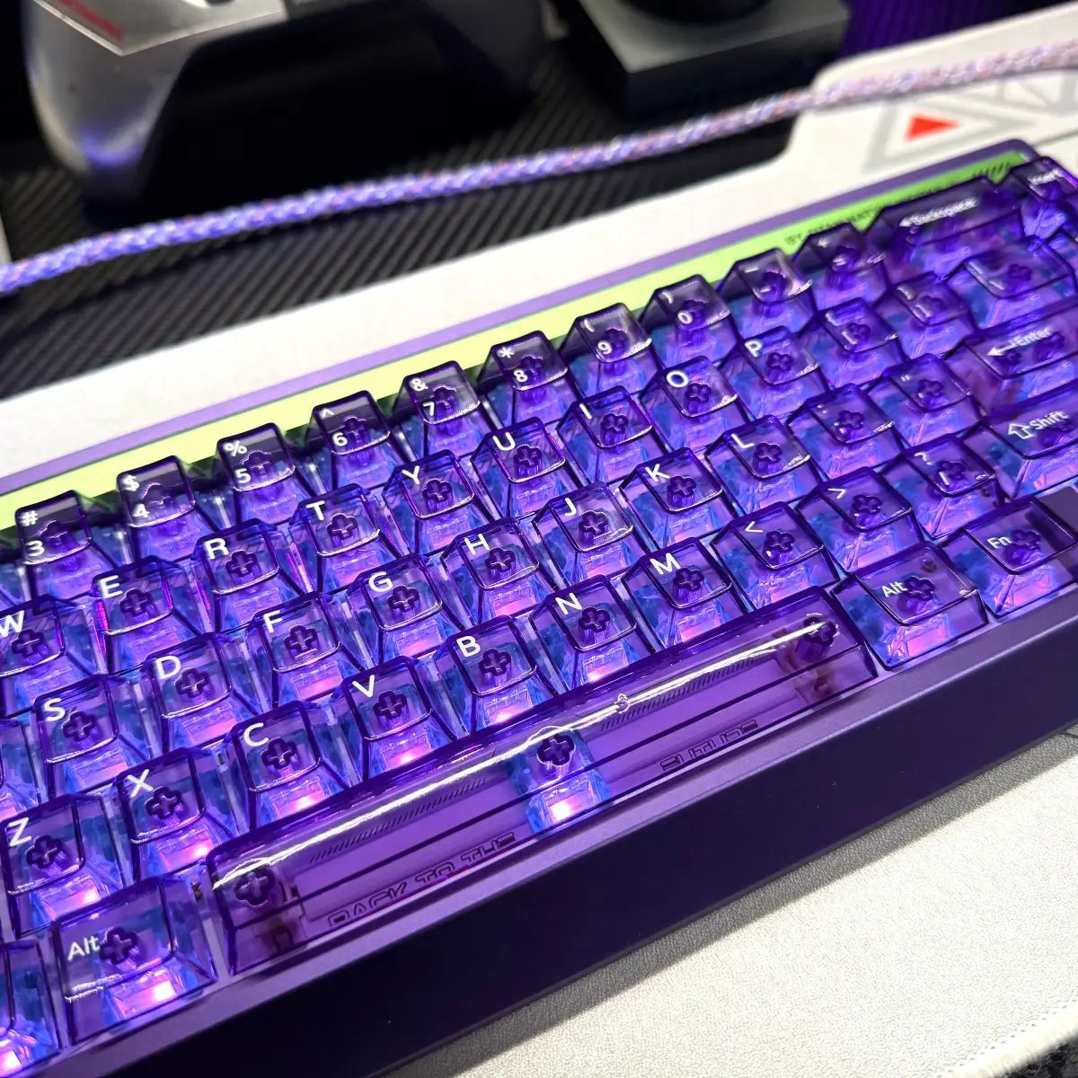 Wholesale 115-Key Four-Sided Transparent Keycaps, Customized Original Height Mda High Aesthetic Cross-Axis Translucent Keycaps
